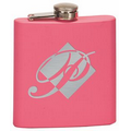 Matte Pink Laserable Stainless Steel Flask